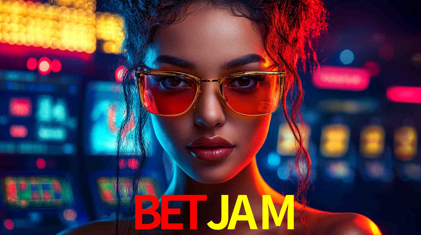 Una escena digital vívida inspirada en casino con BETJAM mostrado prominentemente, luces brillantes, fichas, cartas y acentos dorados.